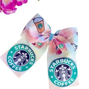 STARBUCKS CHEER HAIR BOW